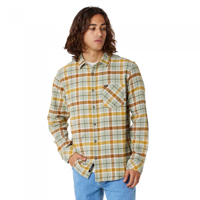 [해외]립컬 긴 소매 셔츠 Checked In Flannel 140068052 Sage