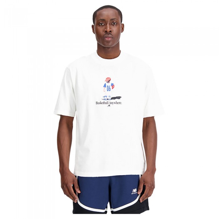 [해외]뉴발란스 Hoops Graphic 숏 슬리브 T-셔츠140132307 Sea Salt