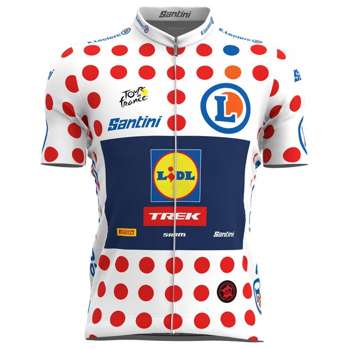 [해외]산티니 반소매 저지 Giulio Ciccone Tour de France 2023 GPM 1140242065 White / Red