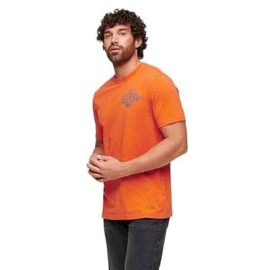 [해외]슈퍼드라이 반팔 티셔츠 Workwear Scripted Graphic 140312832 Denim Co Rust Orange Slub