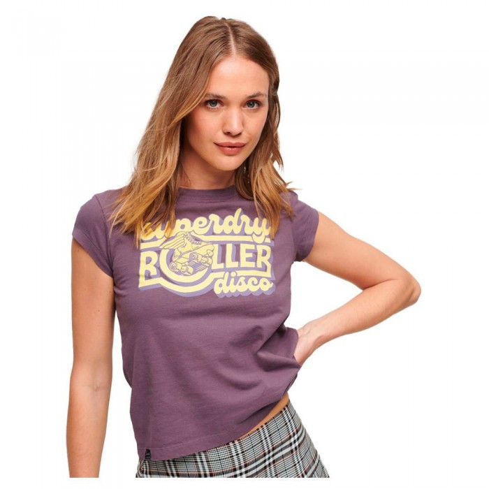 [해외]슈퍼드라이 Vintage Roller Disco 반팔 티셔츠 140371001 Soot Purple