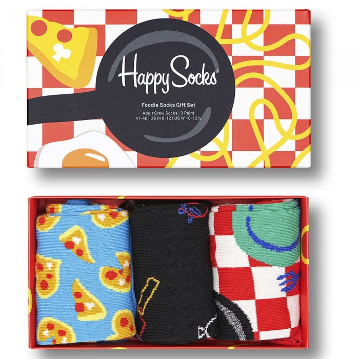 [해외]HAPPY SOCKS Lunch 삭스 3 Pairs 139803480 Multicolor