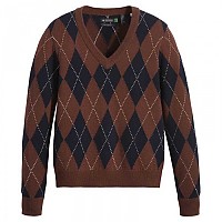[해외]다커스 브이넥 스웨터 롱 숏 139884764 Argyle Decadent Chocolate Pattern 1