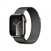 [해외]APPLE Series 9 GPS+Cellular 41 mm watch 14140371239 Graphite / Steel Milanese