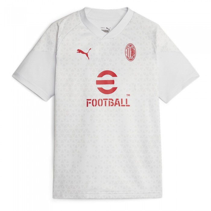 [해외]푸마 AC Milan 23/24 주니어 트레이닝 반팔 티셔츠 3139963711 Feather Gray / For All Time Red