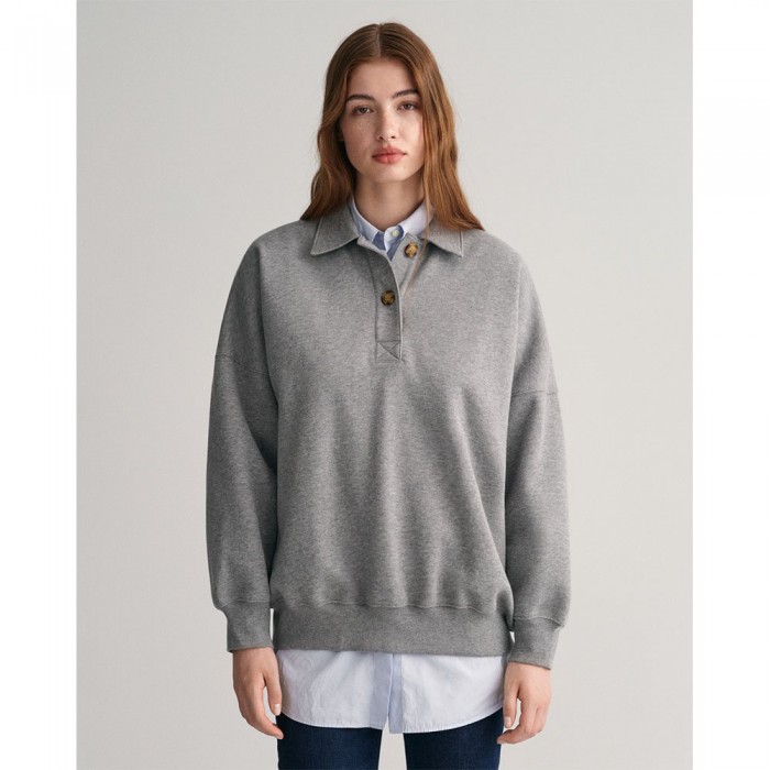 [해외]간트 스웨트 셔츠 Oversized Rugger 140387998 Grey Melange
