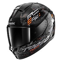 [해외]샤크 Ridill 2 Molokai 풀페이스 헬멧 9140367315 Black / Silver / Orange