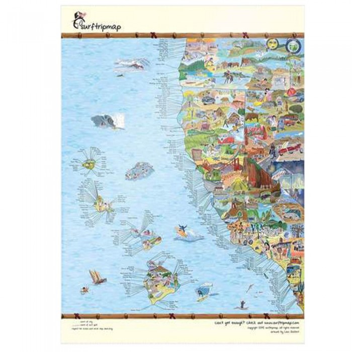 [해외]AWESOME MAPS 포스터 West Coast Map 9138782034 Multicolour