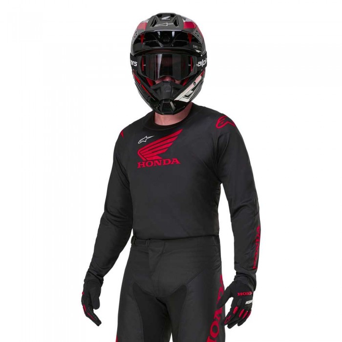 [해외]알파인스타 Honda Racer Iconic 긴팔 티셔츠 9139592678 Black / Red