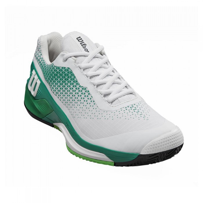 [해외]윌슨 클레이 신발 Rush 프로 4.0 12140434277 White / Bosphorus / Classic Green