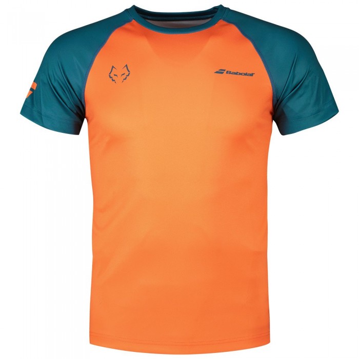 [해외]바볼랏 Padel Juan Lebron 반팔 티셔츠 12140203552 Orange / Dark Blue
