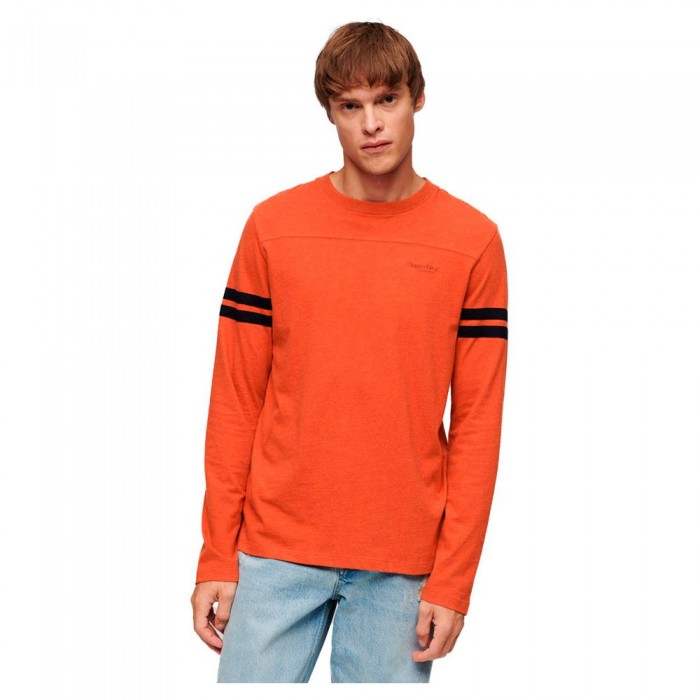 [해외]슈퍼드라이 스웨트 셔츠 Essential 로고 Quarterback 140370907 Americana Orange Marl / Black