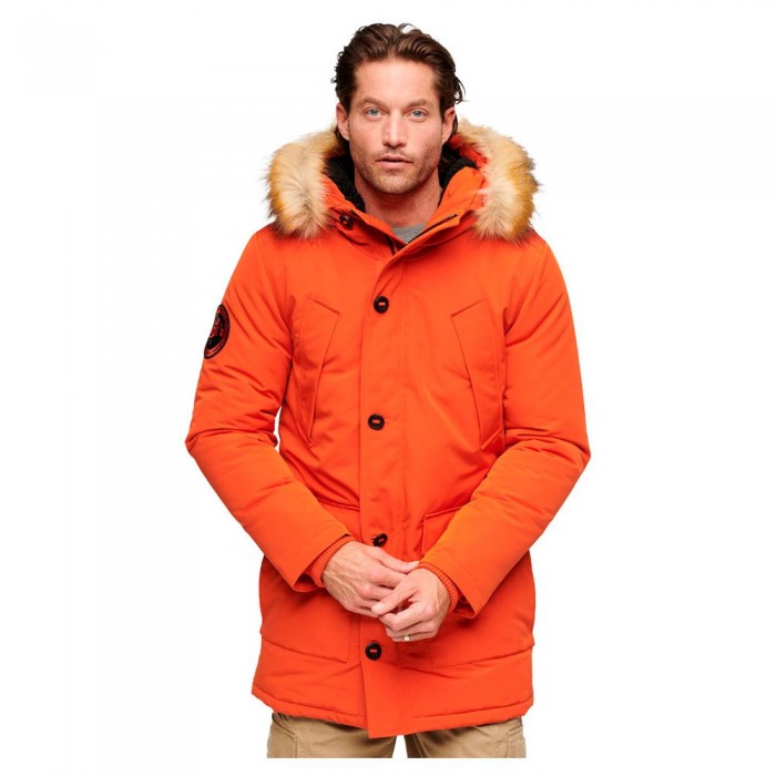 [해외]슈퍼드라이 파카 Everest Faux Fur 140424483 Pureed Pumpkin Orange