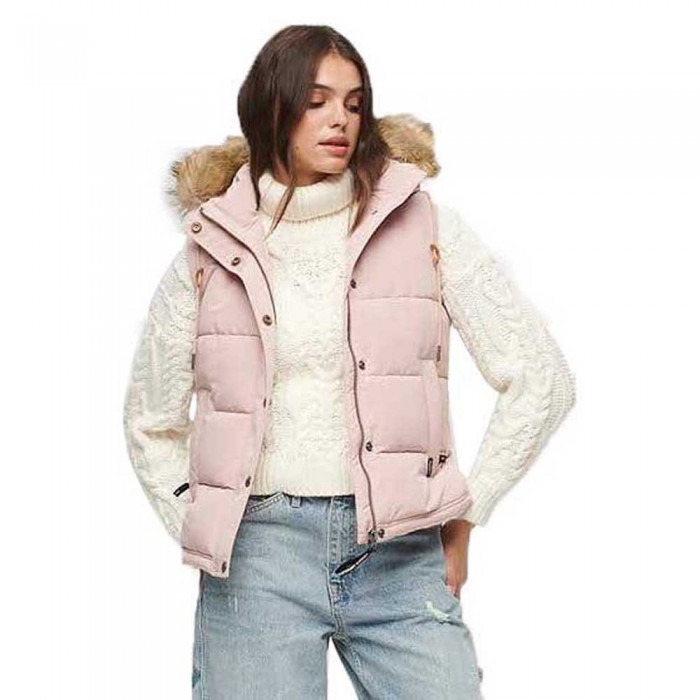 [해외]슈퍼드라이 조끼 Everest Faux Fur 140292909 Pink Blush