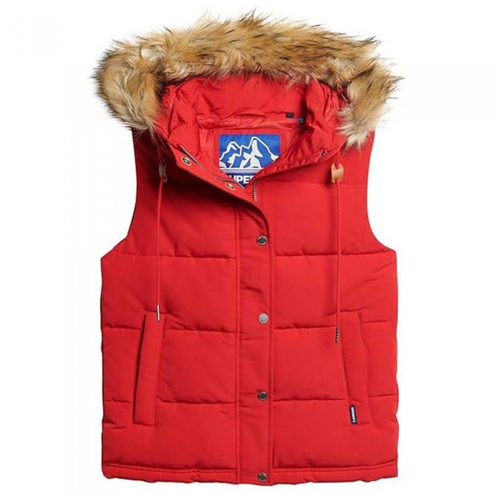 [해외]슈퍼드라이 조끼 Everest Faux Fur 140312778 Varsity Red
