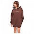 [해외]슈퍼드라이 긴팔 짧은 드레스 Luxe Metallic 로고 Hood 140394854 French Roast Brown