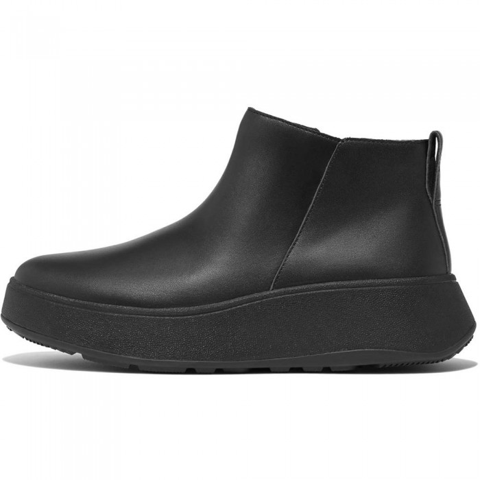 [해외]핏플랍 부츠 F-Mode Leather Flatform 집 Ankle 140110607 All Black