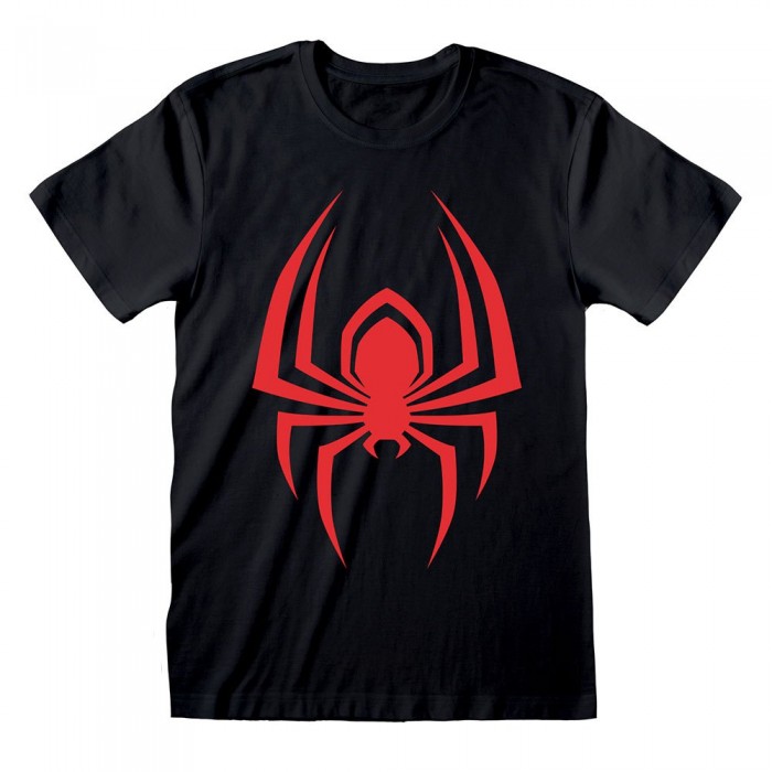 [해외]HEROES Official Spider-Man Miles Morales Hanging Spider 반팔 티셔츠 140308342 Black