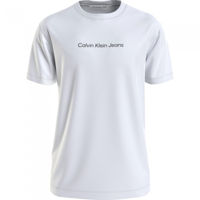 [해외]캘빈클라인 JEANS 반팔 티셔츠 미러ed 로고 140375650 Bright White