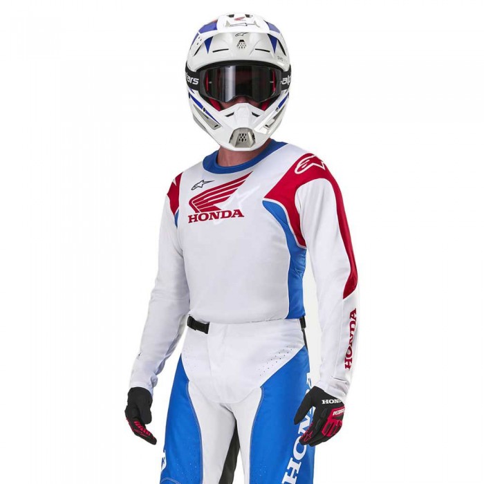[해외]알파인스타 Honda Racer Iconic 긴팔 티셔츠 9139592681 White / Bright / Blue / Bright / Red