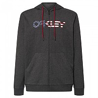 [해외]오클리 APPAREL Teddy Hoddie 풀지퍼 스웨트셔츠 1139743296 Dk Grey Hthr / American Flag