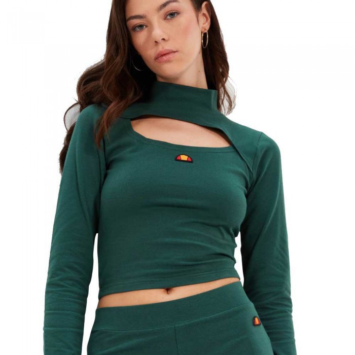 [해외]엘레쎄 Leilah Crop 긴팔 하이넥 티셔츠 140190107 Dark Green