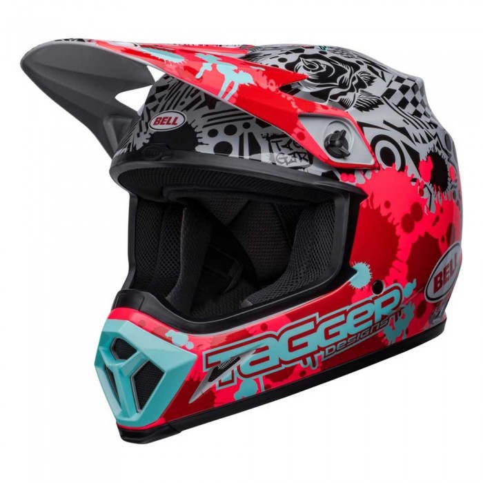 [해외]BELL MOTO MX-9 Mips Tagger Splatter 오프로드 헬멧 9139373267 Grey / Red