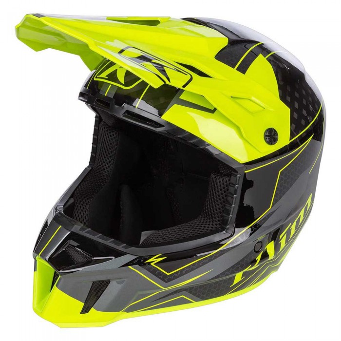[해외]클라임 F3 Carbon 오프로드 헬멧 9140316084 Velocity Black / Fluo Yellow