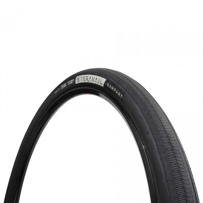 [해외]TERAVAIL Rampart Light And Supple 60TPI Tubeless 700C x 42 도로용 타이어 1140435900 Black