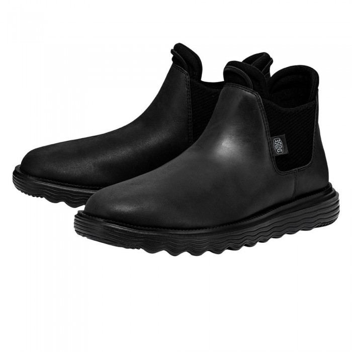 [해외]HEY DUDE 신발 Branson Craft Leather 140410276 Black / Black