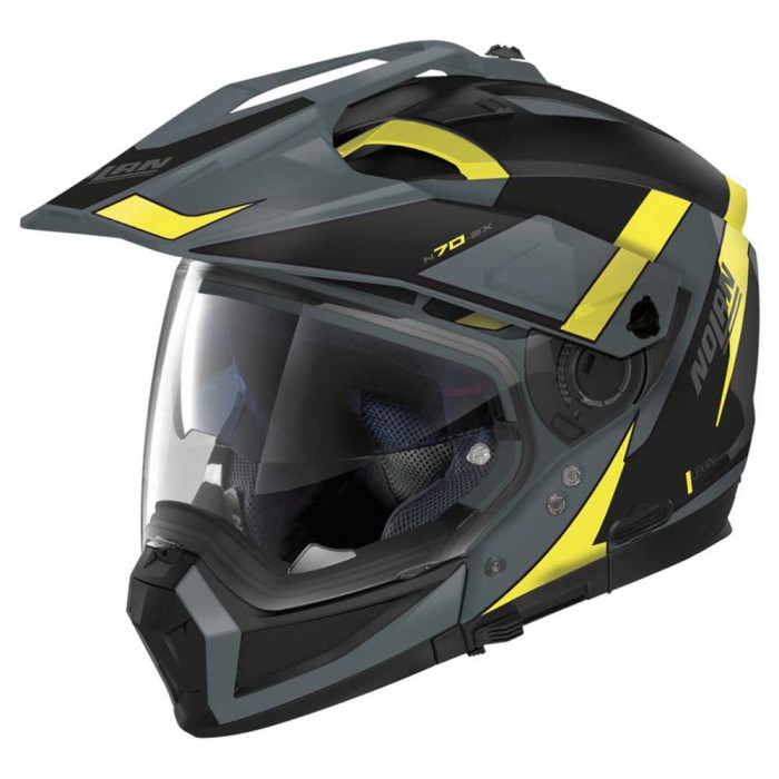 [해외]놀란 N70-2 X 06 Skyfall N-COM 컨버터블 헬멧 9140435662 Slate Grey / Yellow / Black