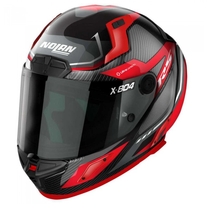 [해외]놀란 X-804 RS Ultra Carbon Maven 풀페이스 헬멧 9140469255 Carbon / Red / Grey