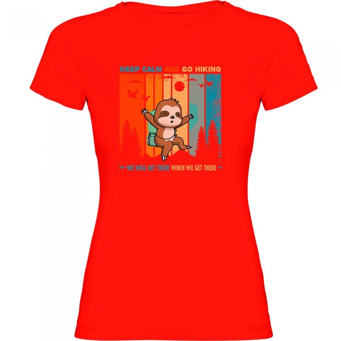 [해외]KRUSKIS Keep Calm Sloth 반팔 티셔츠 4140483519 Red