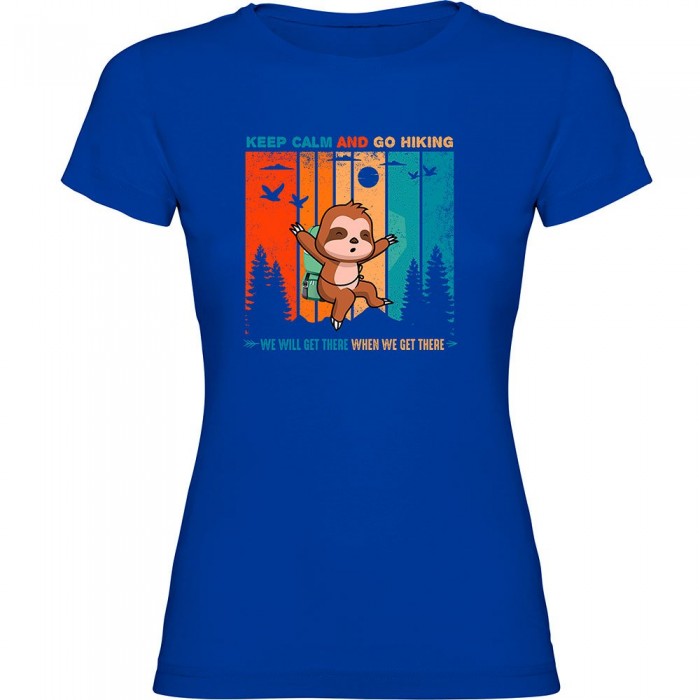 [해외]KRUSKIS Keep Calm Sloth 반팔 티셔츠 4140483521 Royal Blue