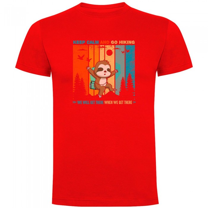 [해외]KRUSKIS Keep Calm Sloth 반팔 티셔츠 4140483520 Red