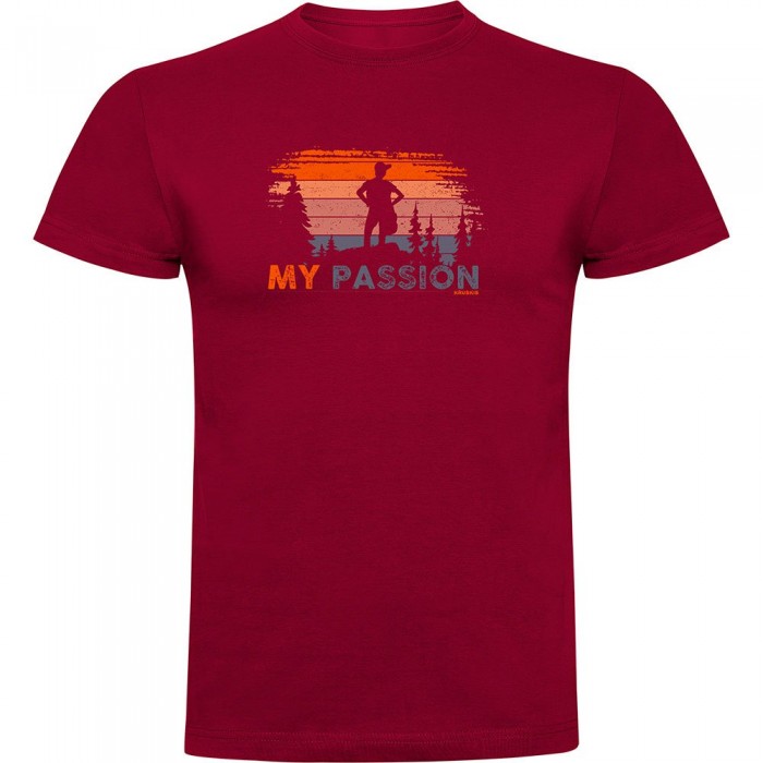 [해외]KRUSKIS My Passion 반팔 티셔츠 4140483687 Dark Red