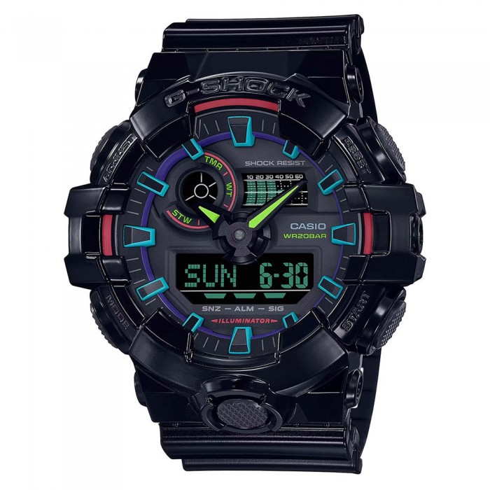 [해외]카시오 손목시계 GA-700RGB-1AER G-Shock 140493863 Black / Black