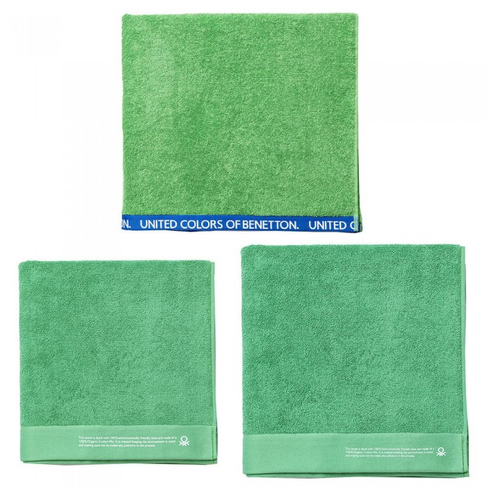[해외]Benetton 수건 90x160 cm 3 단위 140224088 Green
