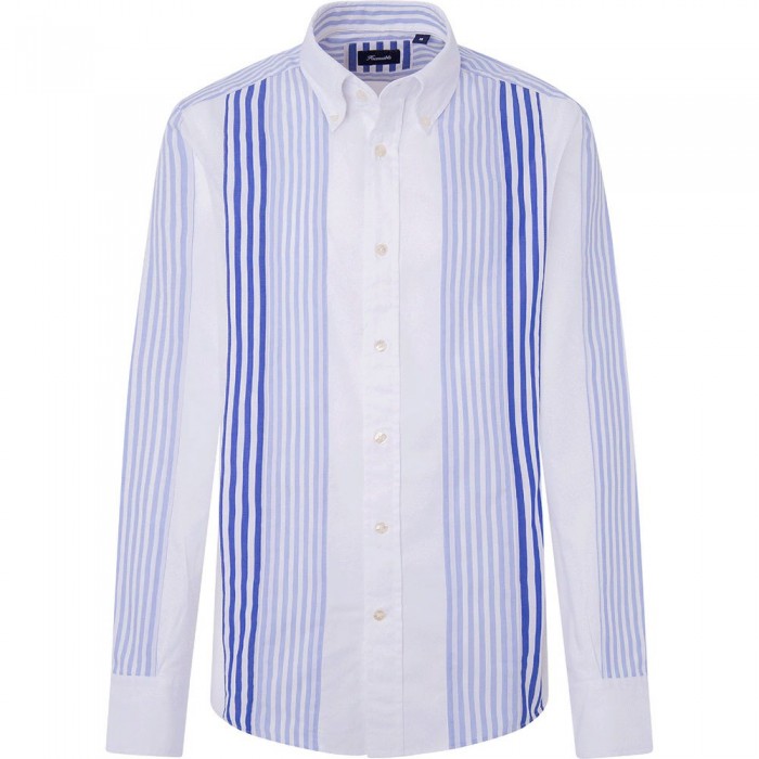 [해외]FA?ONNABLE 긴 소매 셔츠 Vert 140475039 White / Blue