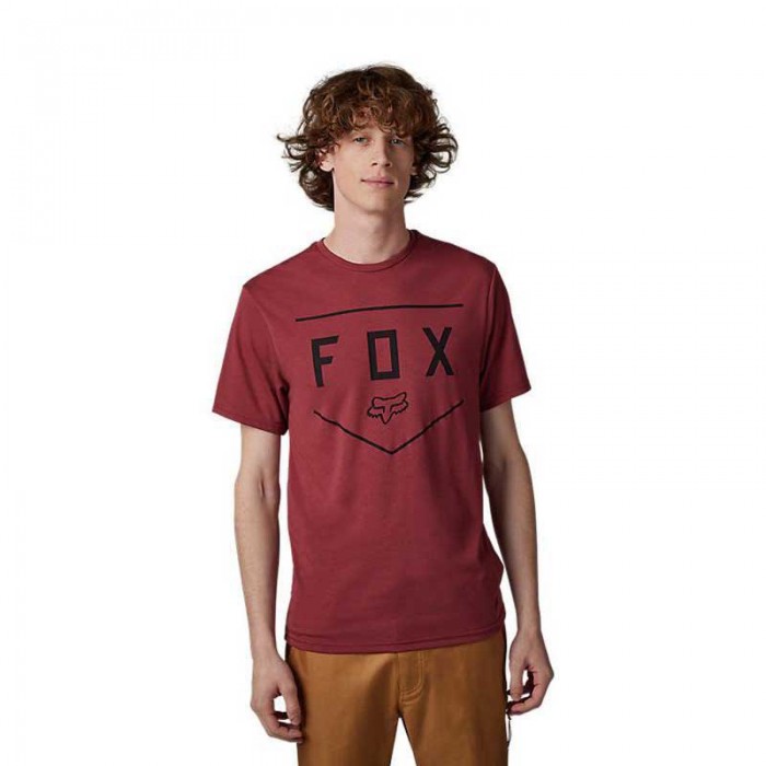 [해외]FOX RACING LFS Shield 테크 반팔 티셔츠 140413017 Scarlet Red