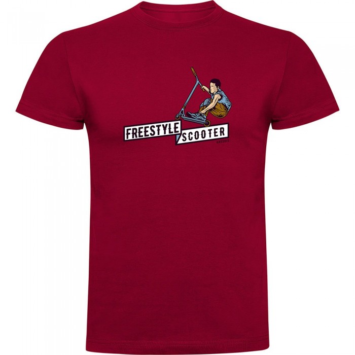 [해외]KRUSKIS Freestyle Scooter 반팔 티셔츠 14140483223 Dark Red