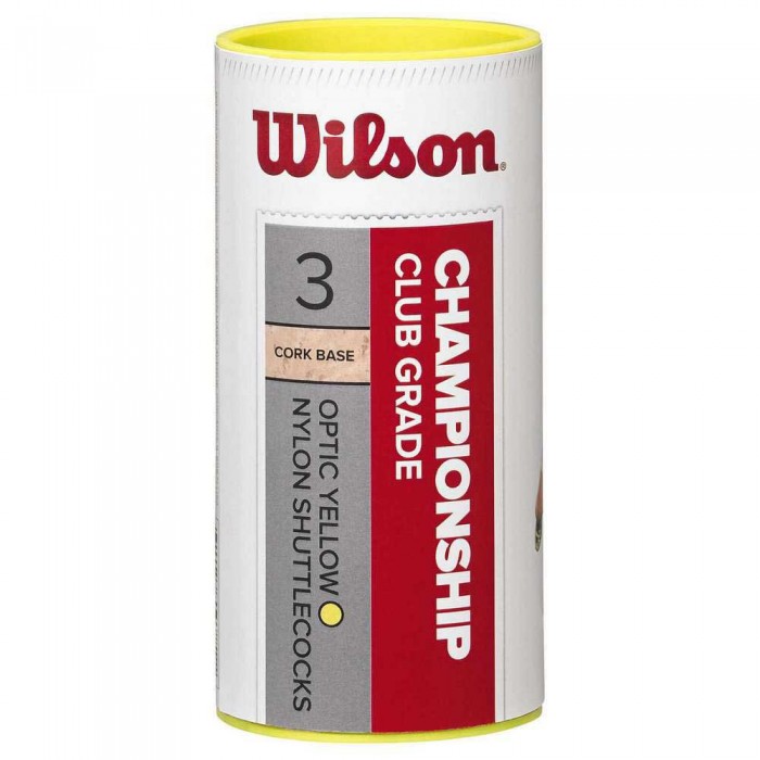 [해외]윌슨 배드민턴 셔틀콕 Championship 77 3 단위 12140436123 Yellow