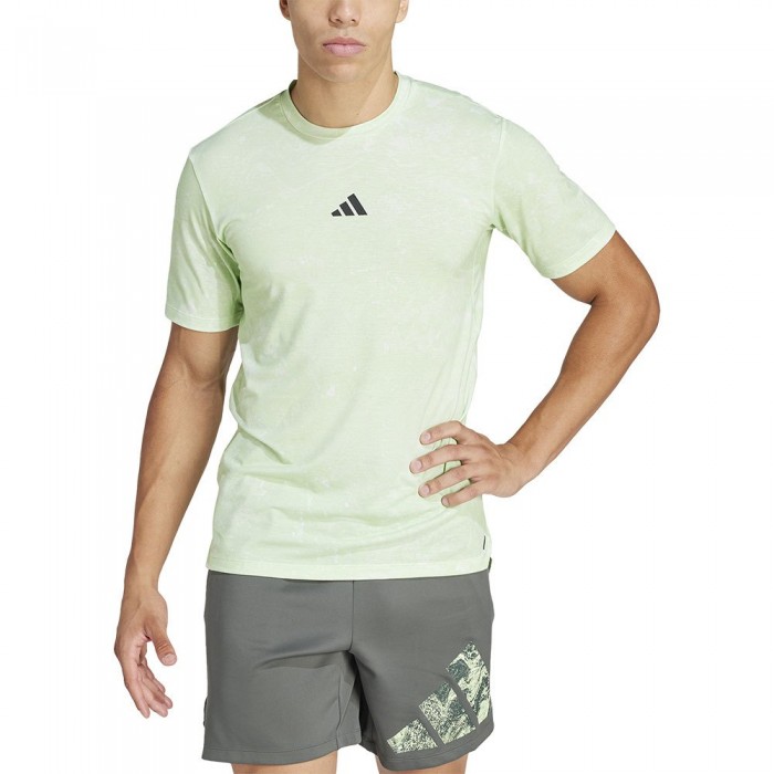 [해외]아디다스 파워 Workout 반팔 티셔츠 7140502074 Semi Green Spark / Black
