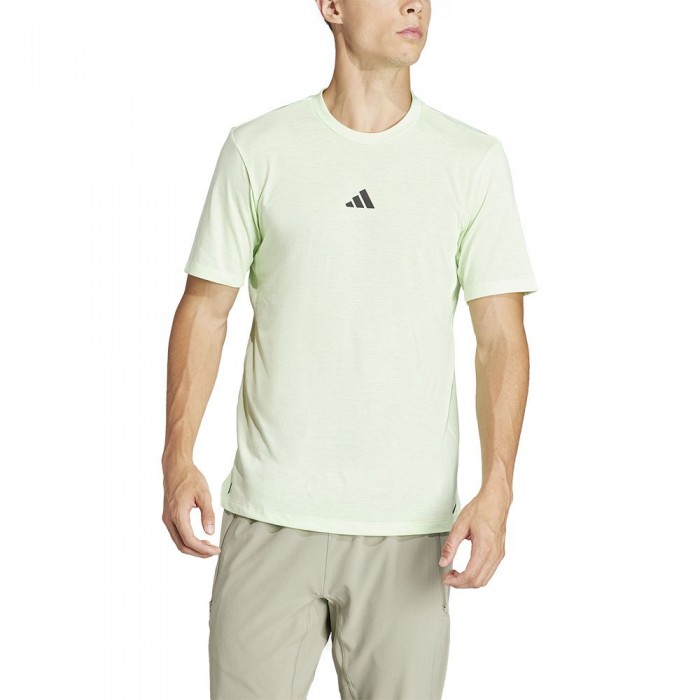 [해외]아디다스 Workout 로고 반팔 티셔츠 7140502480 Semi Green Spark / Black