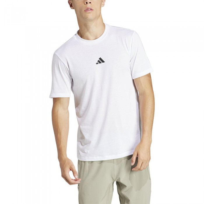 [해외]아디다스 Workout 로고 반팔 티셔츠 7140502481 White / Black