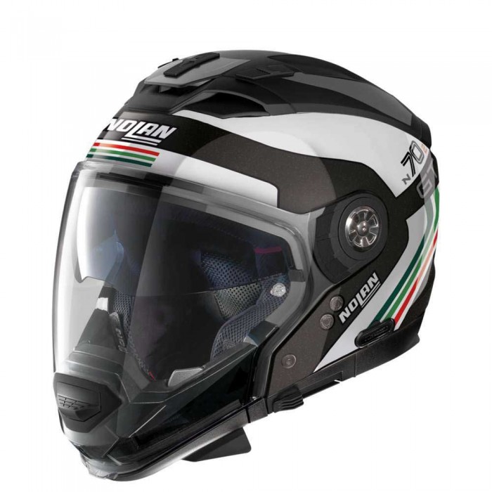 [해외]놀란 N70-2 GT Jetpack N-COM 컨버터블 헬멧 9140469226 Metal Black / White / Tricolour / Italian Flag