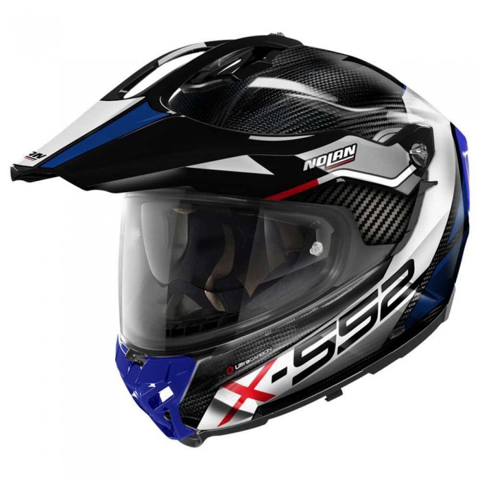 [해외]놀란 X-552 Ultra Carbon Dinamo N-COM 풀페이스 헬멧 9140469242 Carbon / Blue / White / Red / Glossy Black