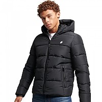 [해외]슈퍼드라이 Hooded Sports Puffer 자켓 139498311 Black