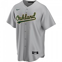 [해외]나이키 반팔 V넥 티셔츠 MLB Oakland Athletics Official 로드 138594503 Dugout Grey