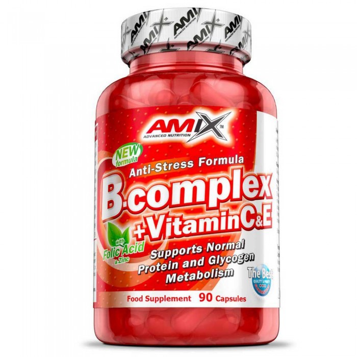 [해외]AMIX B-비타민 복합체 90 단위 중립적 맛 6137520409 Red